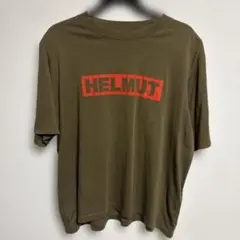 HELMUT LANG ボックスロゴ Tシャツ オリーブ M ポルトガル製のサムネイル