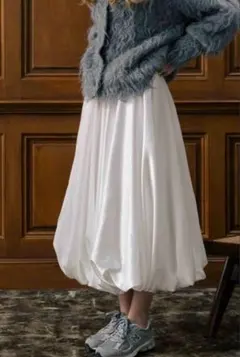 【美品】THE TOE BERCY BALLON SKIRT white S