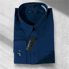 【新品】VALO ROSO 形態安定ワイシャツ ネイビー LL (43-84)