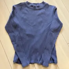 UNIQLO 長袖カットソー ブルー￼グレー 140