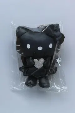 ハローキティ 合皮マスコットチャーム ブラック