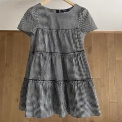 美品✨】バーバリーブルーレーベル ティアード フレアワンピース ロゴ
