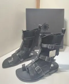 トルネードマート パイソン型押し本革 グラディエーター サンダル Mサイズ