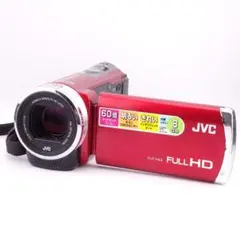 JVC Everio／GZ-E780ビデオカメラ フルHD レッド 60倍ズーム - メルカリ