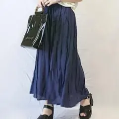 あ*ち様 Honeys ロングギャザースカート 淡ベージュ Sサイズ 裏地付き