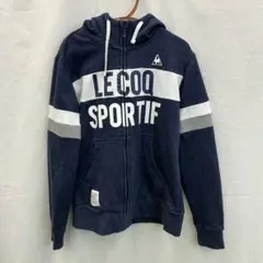 T944-60キッズジップアップパーカー青M秋冬lecoqsportif1/23