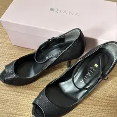 DIANA ダイアナ　ブラック　グリッター　パンプス　ヒール　22