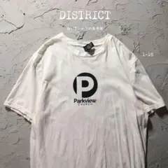 DISTRICT 白Tシャツ 企業ロゴ