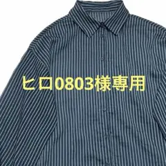 フォルクシー ダークグリーン ストライプ 長袖シャツ Fサイズ オーバーシャツのサムネイル
