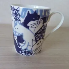 【希少】マンハッタナーズ × MIKASA ペアマグカップ 猫柄 久下貴史 マンハッタナーズ マグカップ 久下貴史 猫 1個 箱付 日本製 MIKASA製