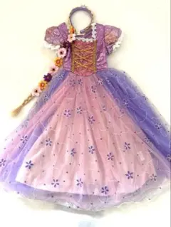 ラプンツェル コスプレ衣装　130 ラプンツェルドレス　ハロウィン