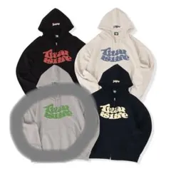 that's life フロントロゴ　ダブルジップジップパーカー