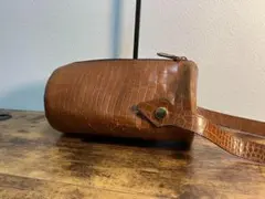 ドラムバック ブラウン クロコダイル 型押し かわいい