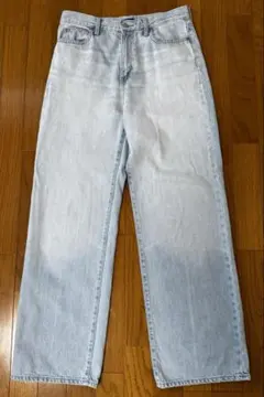 UNIQLO ワイドストレートジーンズ 26インチ レディース 裾上げなし