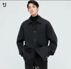 ユニクロ ＋J ウールブレンドオーバーサイズシャツジャケット