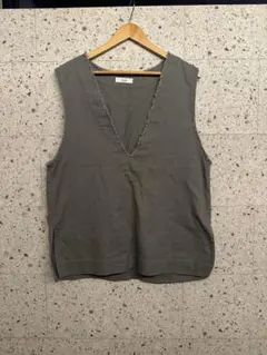 discoat ジレ　ベスト　カーキ