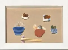 シーグラスアート　朝ごはん