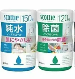 Scottie ウェットティシュー 純水・ 除菌 ノンアルコール ボトル　2個のサムネイル