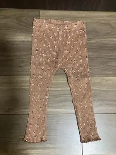 ZARA 花柄リブ編みパンツ 2-3歳