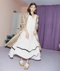 かぎ編みニット ロングワンピース REDYAZEL