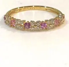 最終値下げ！！K18 花モチーフ リング 大人気の指輪】K18・フラワーリング｜選べるストーン4種＜白蝶貝