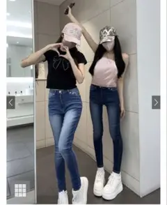 グレイル　スキニーデニム ハイウエスト　cu114a インディゴ