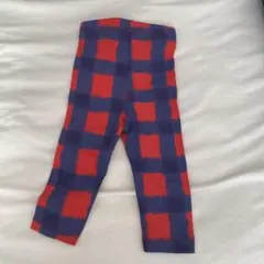 赤と青のチェック柄スパッツ 70