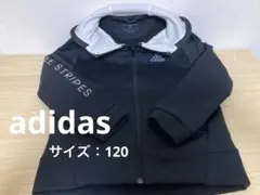 adidas フルジップパーカー 120cm 黒