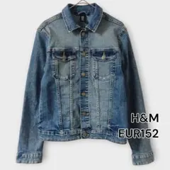 H&M デニムジャケット 152cm 11-12Y ダメージ加工