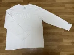 希少！ VAN JAC ヴァンジャケット 刺繍ロゴ ロングTシャツ 白のサムネイル