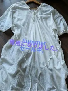 未使用級 45R 洗える インディゴ染め 天竺 Aラインロングワンピース R刺繍 未使用級 45R 洗える インディゴ染め 天竺 Aラインロングワンピース R