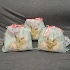 ポケモン 巾着付きブランケット イーブイ3個セット
