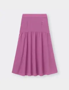 GU ティアードフレアロングスカートQサイズM