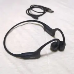 SHOKZ OpenRun 骨伝導イヤホン ブラック USB充電ケーブル付き