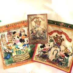 【東京ディズニーランド ディズニーシー】 周年 記念 巾着袋 ポストカード