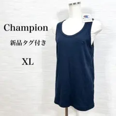 ★美品 チャンピオン　新品タグ付き　タンクトップ　綿100% 紺　XL