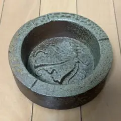 【共箱付】備前焼 浦上善次 蝶文灰皿 灰皿 盛鉢 インテリア 作家物