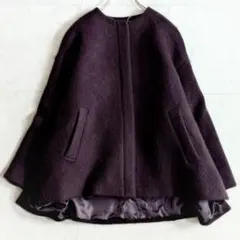 タグ付き未使用品　マイカアンドディール　ノーカラージャケット　38 ブラック タグ付き未使用品 マイカアンドディール ノーカラージャケット 38