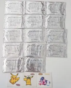 未開封　ポケモンパン ポケモンデコキャラシール 14枚　開封3枚