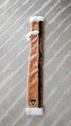 ミッキー　マフラー　レア商品　フワフワファー付き　 ベージュ　ブラウン