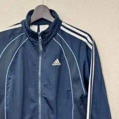 【adidas】トラックジャケット Mサイズ ジャージ ネイビー アディダス