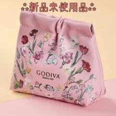 【新品未使用品】　ゴディバ オリジナルポーチ　花柄　ピンクのサムネイル