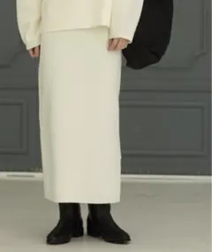 新品未使用　前後2WAY/ミラノリブニットタイトスカート