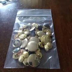金色系ボタンセット 約70個　ボタン　まとめ売り