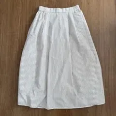 GU ストライプ柄 フレアロングスカート