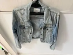 クロップド デニムジャケット Gジャン M ダメージ加工