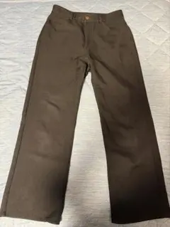 GU センタープレス　ストレートパンツ　ブラック　L