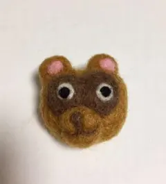 羊毛フェルト   熊のブローチ