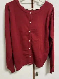 ワインレッドカーディガン