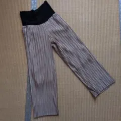 マタニティ ハイウエスト プリーツパンツ
